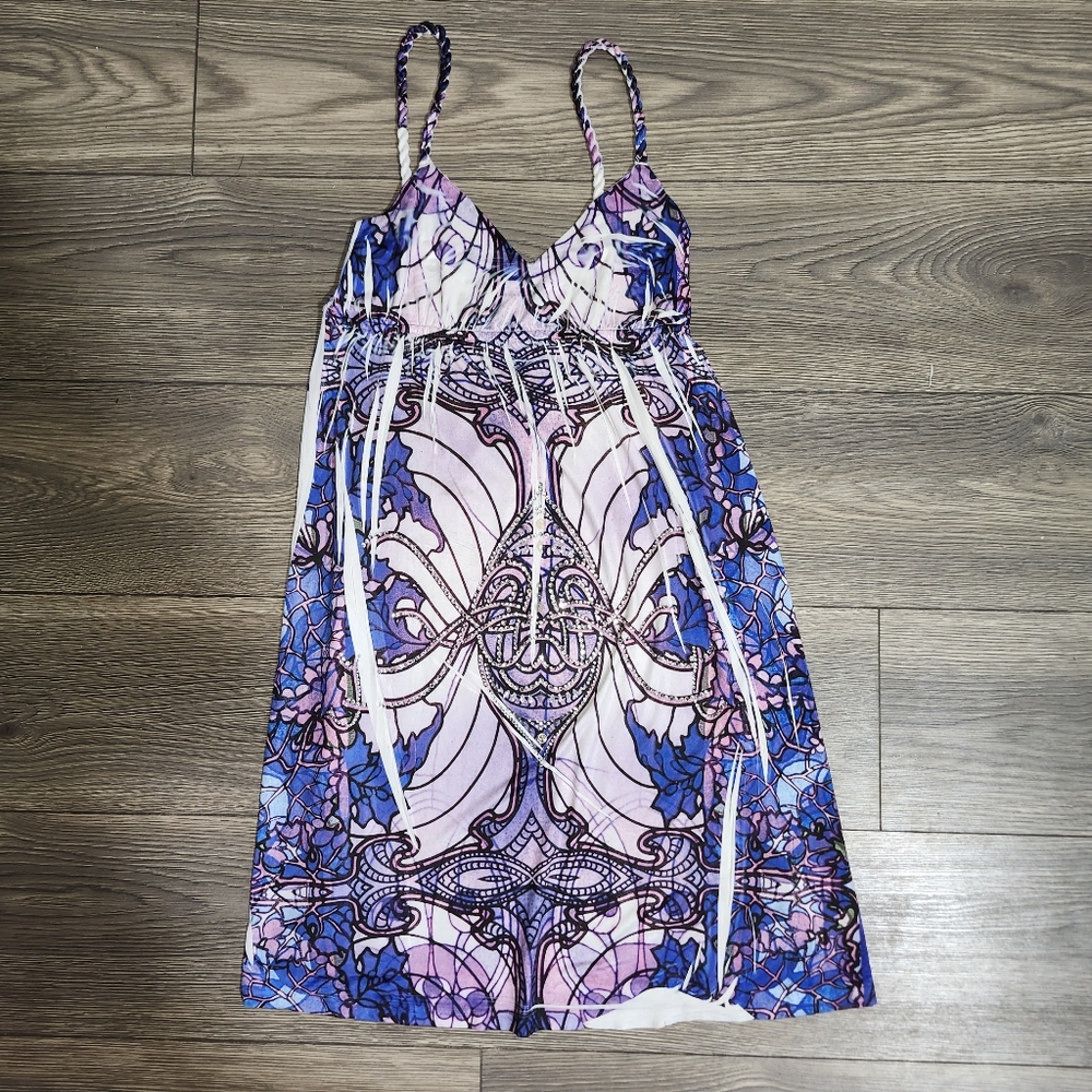 Women's Size Medium All-Over Print Rhinestone Dress